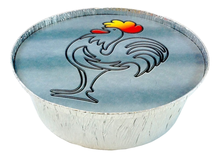 Bandeja Aluminio Pollo Redonda Con Tapa